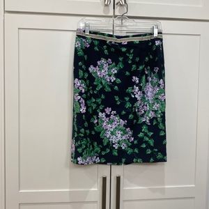 Talbots black floral skirt